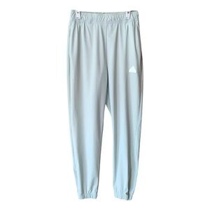 Adidas women’s train essentials woven lightweight pants in baby blue M